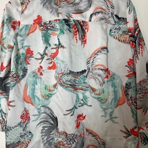 Jcrew Collection Rooster Shirt Top XS - Picture 4 of 7